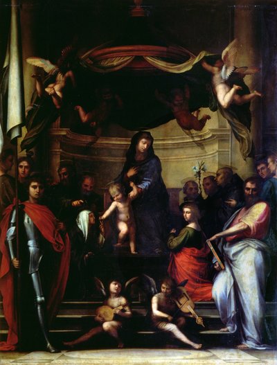 Het mystieke huwelijk van St. Catharina van Siena door Fra Bartolommeo